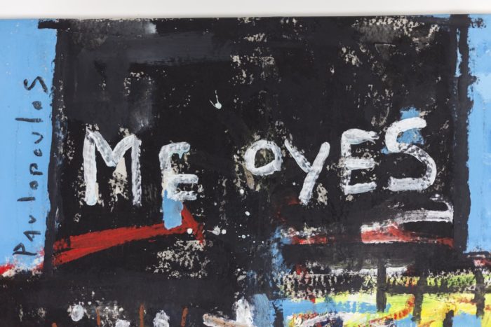 Dimitris Pavlopoulos, Me oyes, ayer paso, contemporary work, acrylic on canvas 5