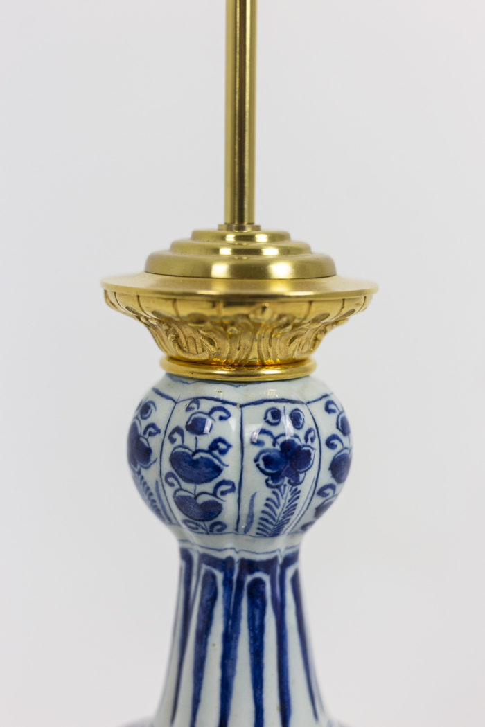 Lampe Delft - détail monture et porcelaine