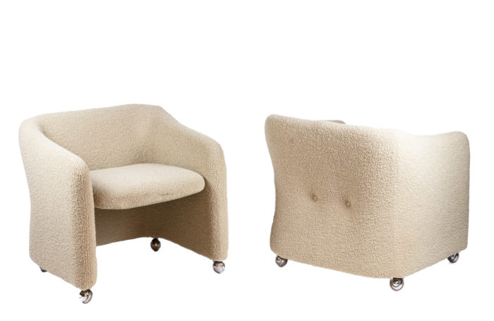 Pair of armchairs in curly - both