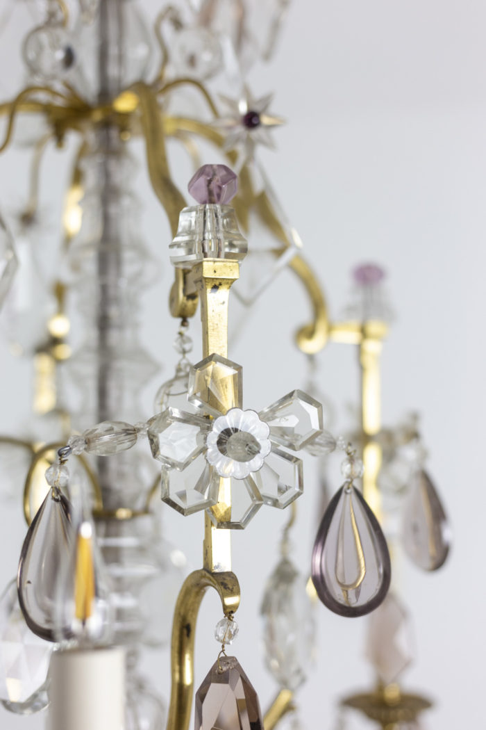Chandelier in bronze and crystal - crystal