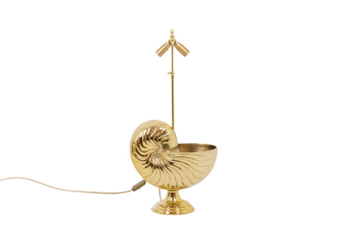 Lamp Nautilus in gilt bronze - face without lampshade