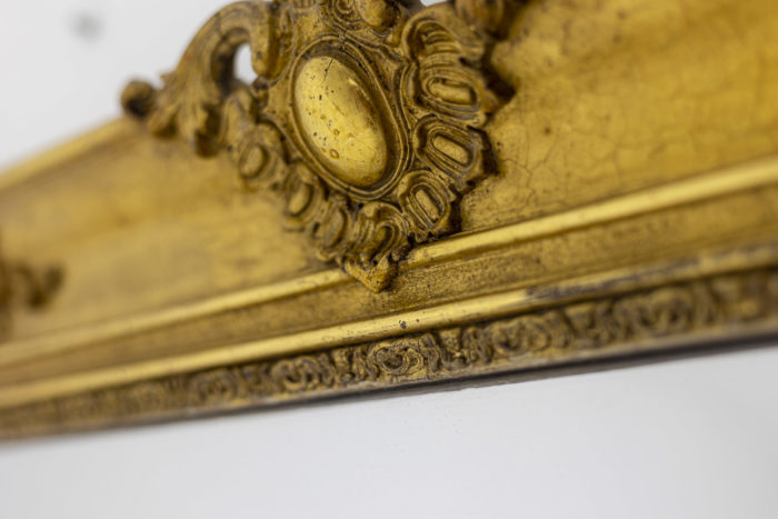 Mirror trumeau Regency style in gilded wood, 19th century - autre cartouche