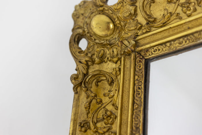 Mirror trumeau Regency style in gilded wood, 19th century - cartouche