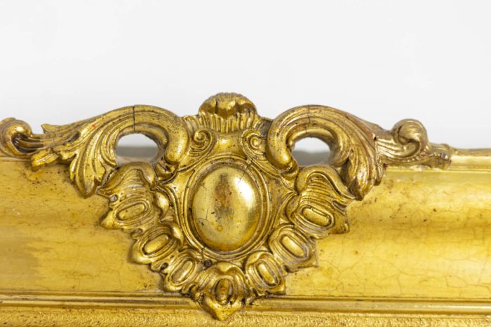 Mirror trumeau Regency style in gilded wood, 19th century  - cartouches
