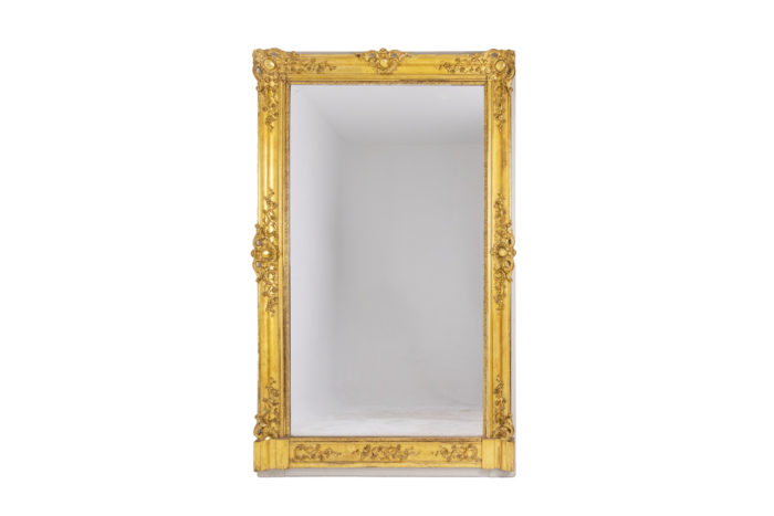 Mirror trumeau Regency style in gilded wood, 19th century - face