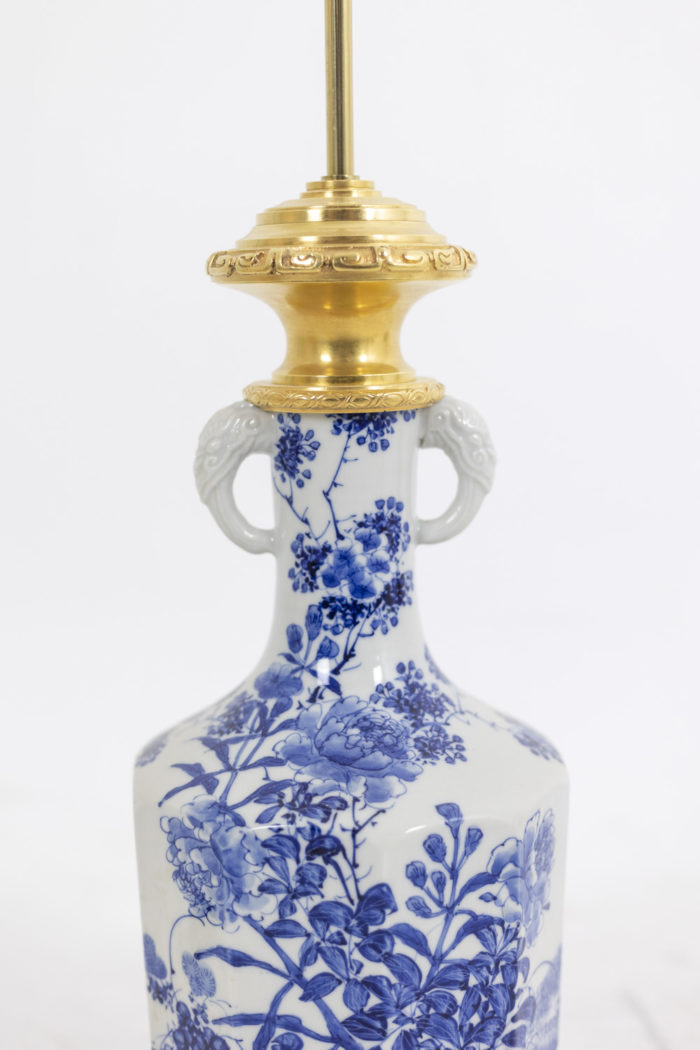 Lamp in Japanese porcelain and gilt bronze
