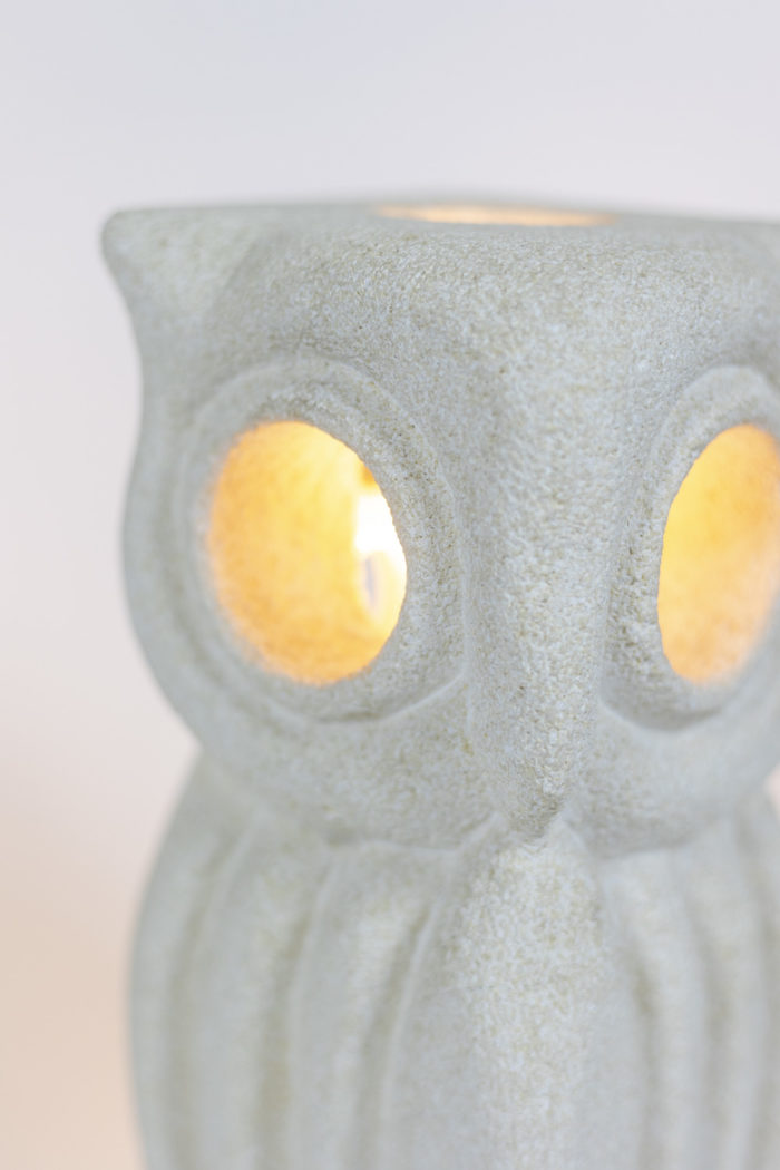 Albert Tormos, Lamp "owl" in natural stone, 1960s - zoom