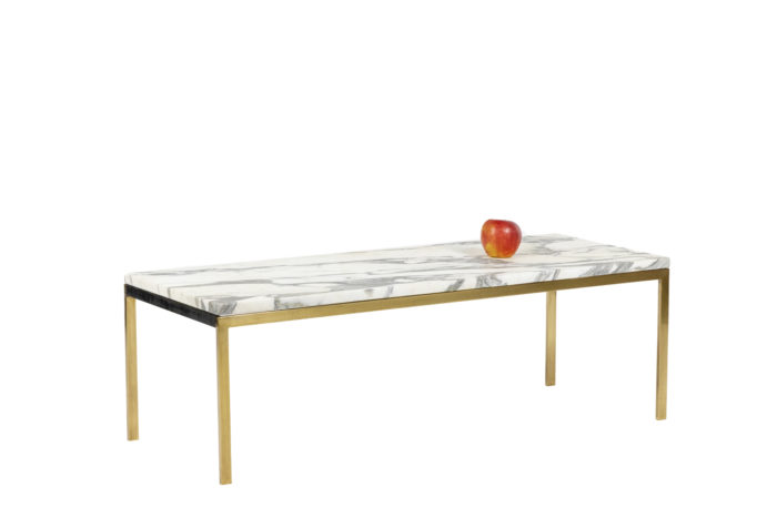 Coffee table in marble and gilded bronze, 1970s - ladder