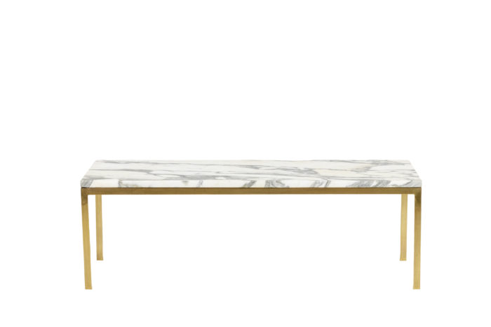 Coffee table in marble and gilded bronze, 1970s - face