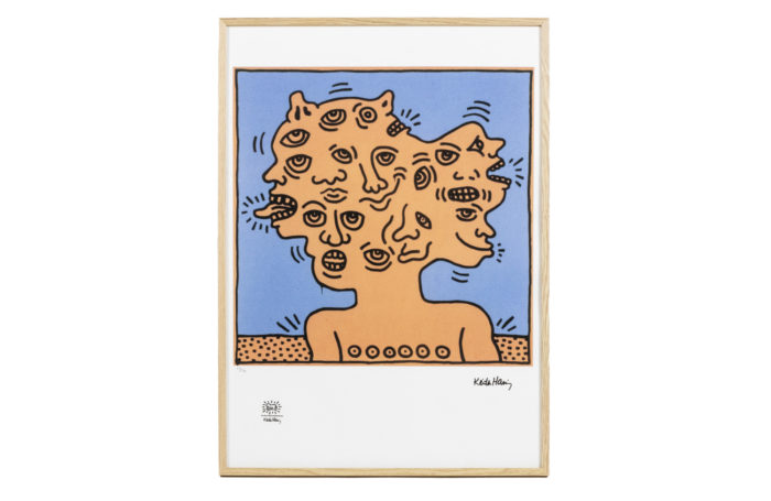 Keith Haring, signed and numbered. - face