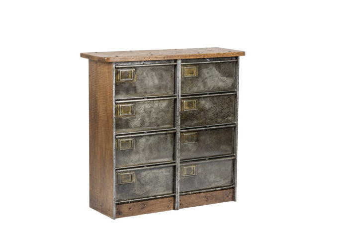 Clamshell File Cabinet in industrial style, 1950s - 3:4