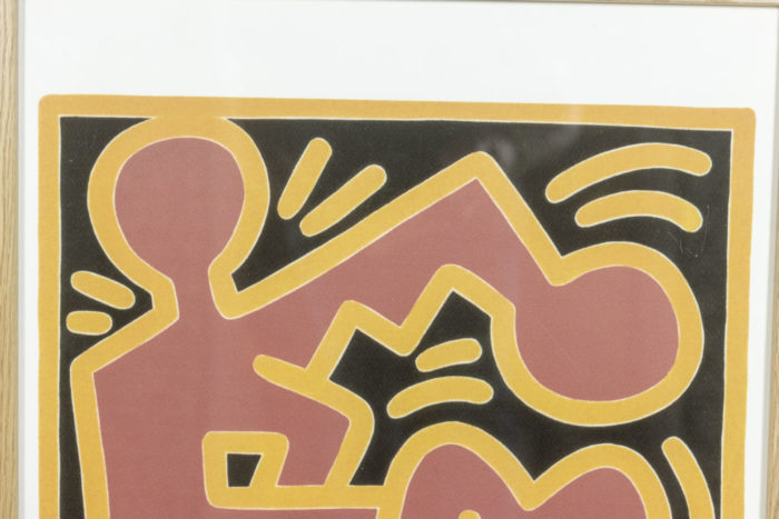 Sérigraphie originale de Keith Haring - détail