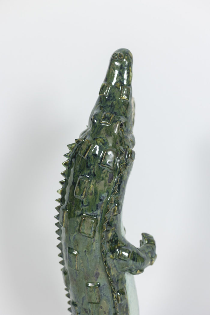 Valérie Courtet, crocodile en céramique - dorsal