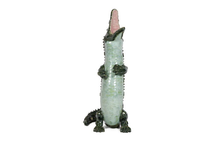 Valérie Courtet, crocodile en céramique - face
