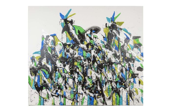 Dan Hôo, Acrylic on canvas, "Les données des sens", 2023 - face