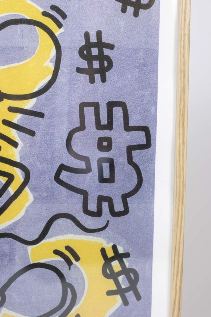 Sérigraphie Keith Haring - dollars