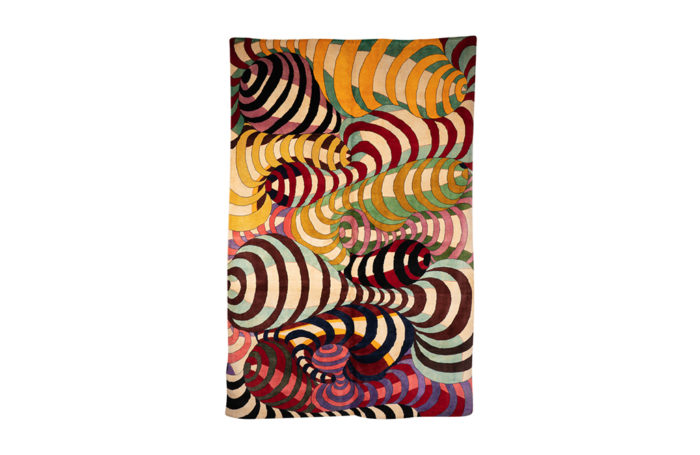 Rug, or tapestry, with spiral patterns and wool. Contemporary work.230412_JLF_inustudio-16