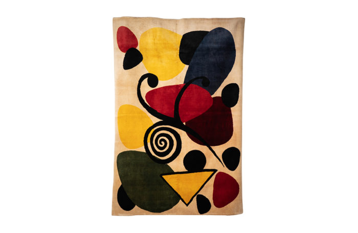 Rug, or tapestry abstract and in wool. Contemporary work.