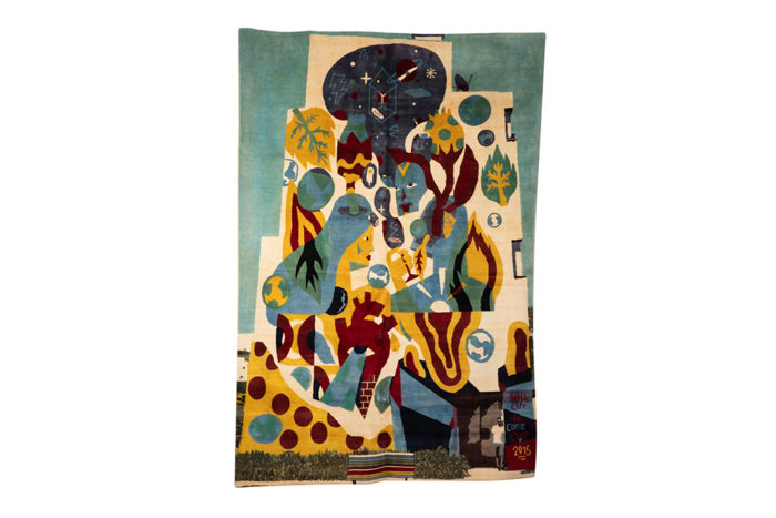 After Akacorleone. Rug, or tapestry « Baisa City ». Contemporary work.