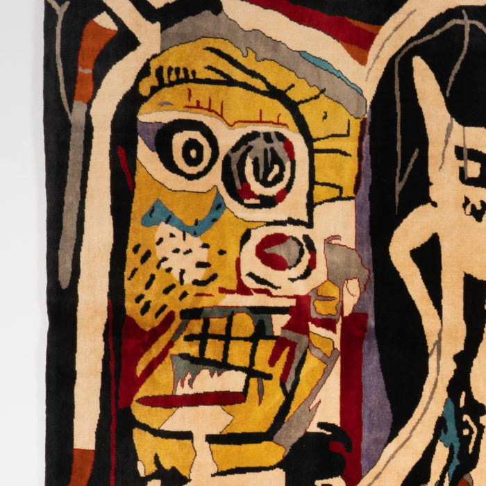 After Jean-Michel Basquiat, Rug, or tapestry, in wool. Contemporary work