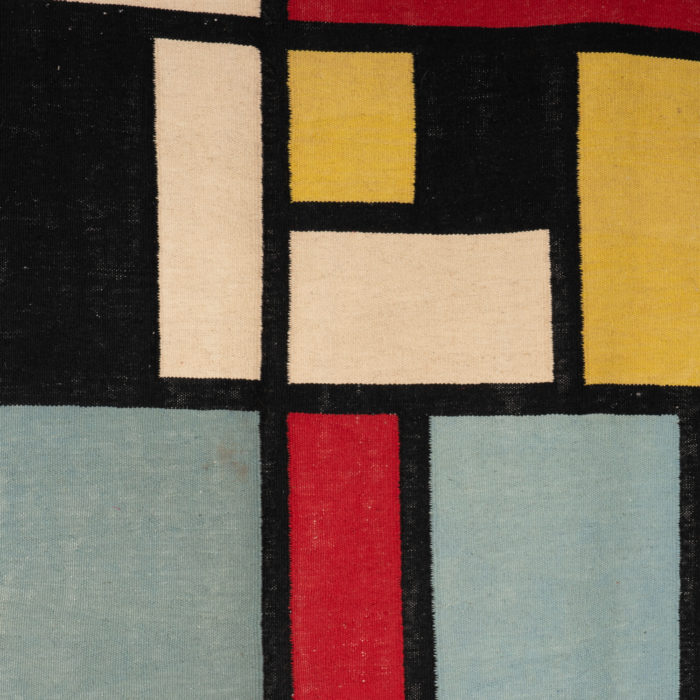 Rug, or tapestry, inspired by Piet Mondrian. Contemporary work  - other zoom