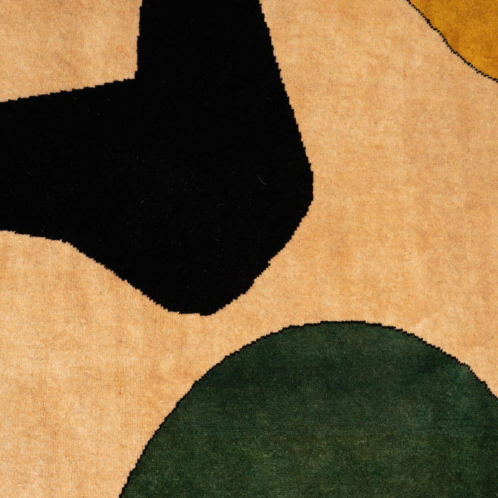 After Alexandre Calder, Rug, or tapestry « Green Ball ». Contemporary work. - detail
