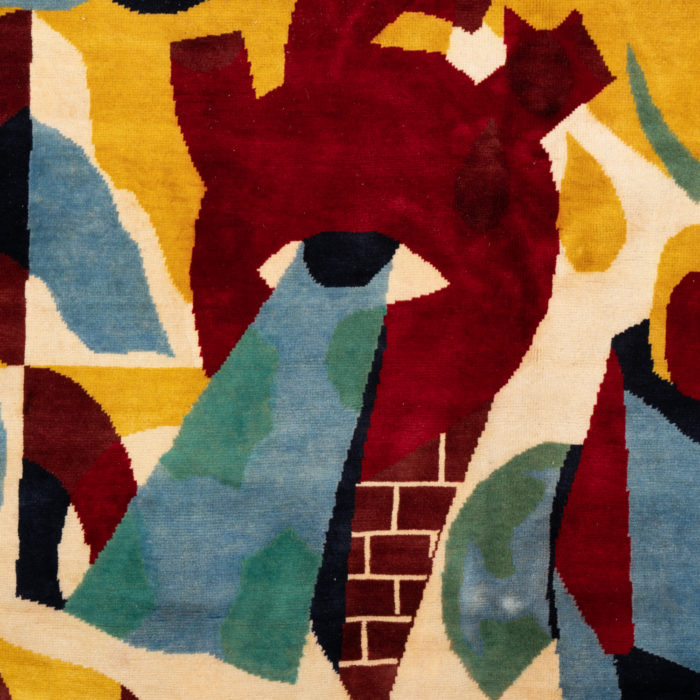 After Akacorleone. Rug, or tapestry « Baisa City ». Contemporary work.- detail