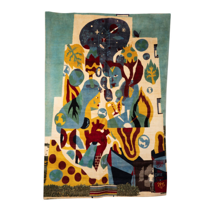 After Akacorleone. Rug, or tapestry « Baisa City ». Contemporary work - face