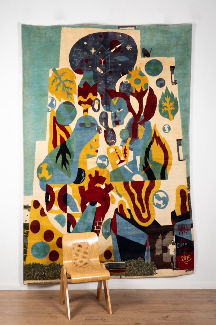 After Akacorleone. Rug, or tapestry « Baisa City ». Contemporary work. - staging