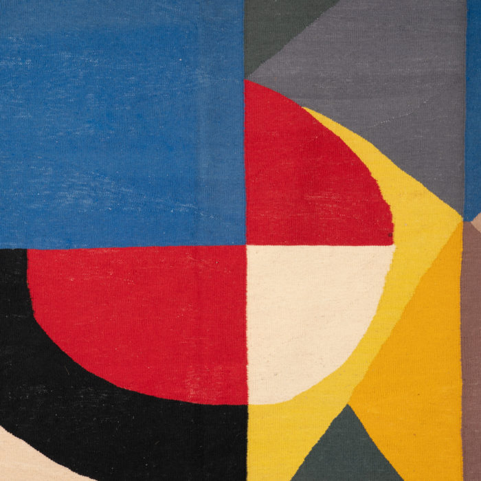 Rug, or tapestry, inspired by Sonia Delaunay - detail