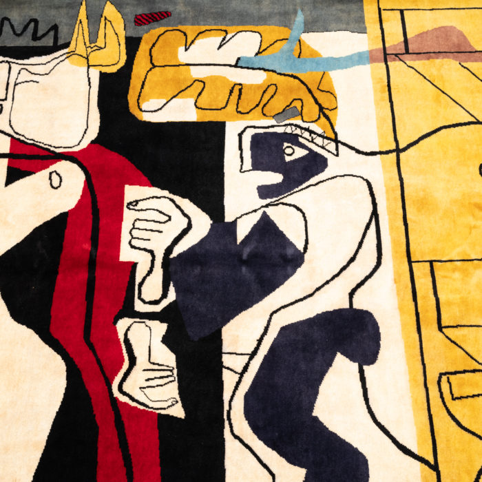 Rug, or tapestry, inspired by Le Corbusier. Contemporary work - focus