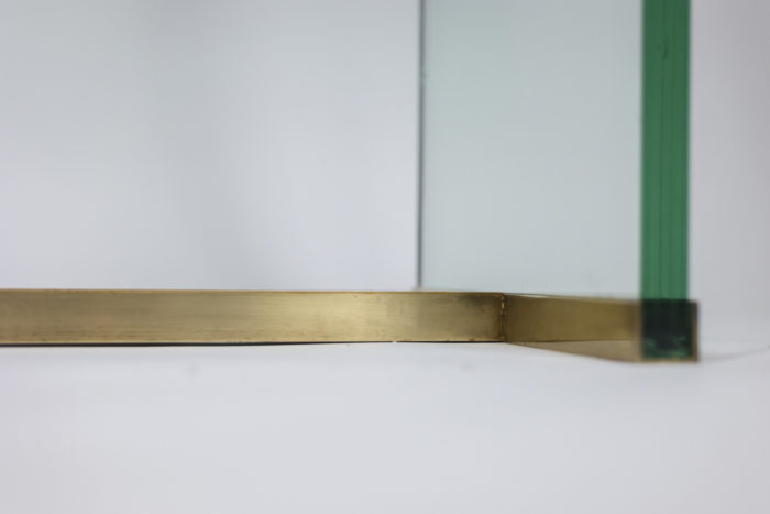 Peter Ghyczy. Console in glass and brass. 1970s. - focus