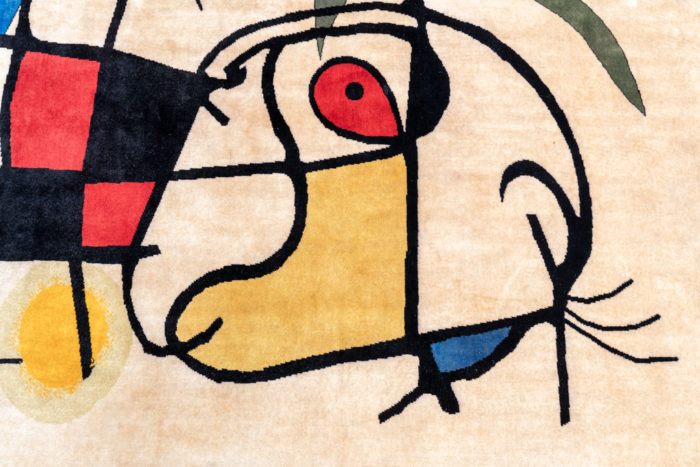 Hand-woven tapestry inspired by Joan Miró. January 2023.- focus