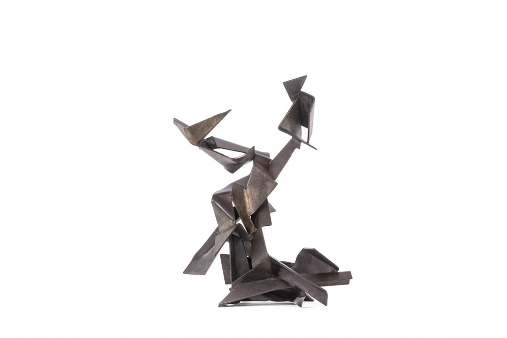 Jean Campa. Sculpture en métal patiné. Années 1980.